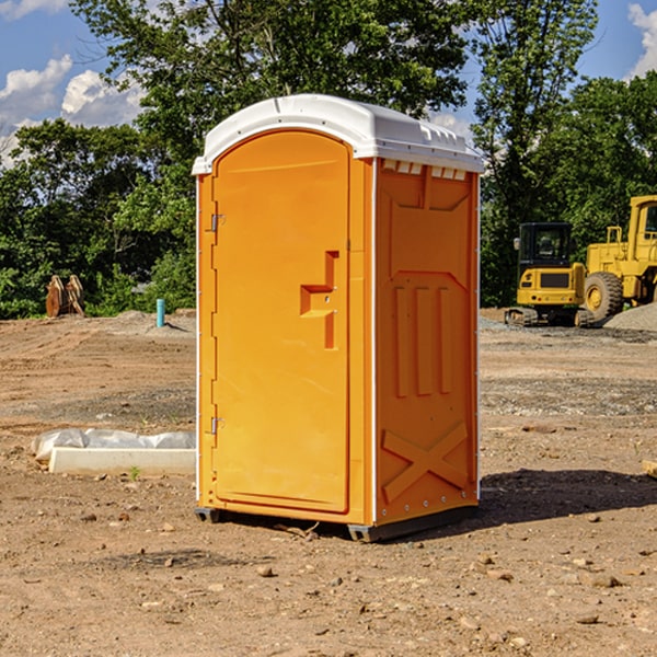 how often are the portable toilets cleaned and serviced during a rental period in Camargo KY